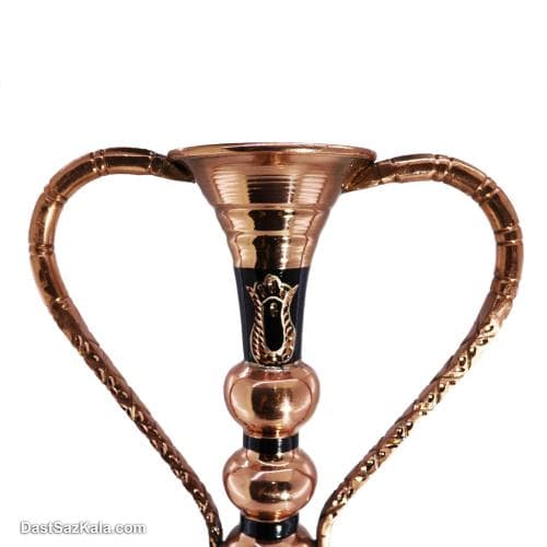 گلدان مسی الماس تراش نقره کوبی شده 40 سانتی کد MJ-101