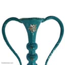 گلدان مسی الماس تراش فانتزی فیروزه ی کد MJ-106