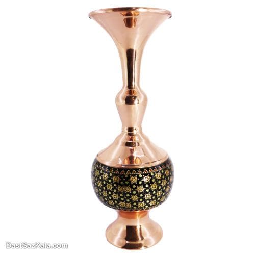 گلدان خاتم کاری اصفهان 16 سانتی مدل گیلاسی 2 عددی MJ-93