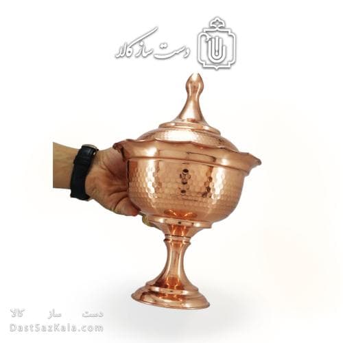 سرویس پذیرایی مسی درب دار 3 تیکه کد HSH-10