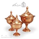 سرویس پذیرایی مسی درب دار 3 تیکه کد HSH-10