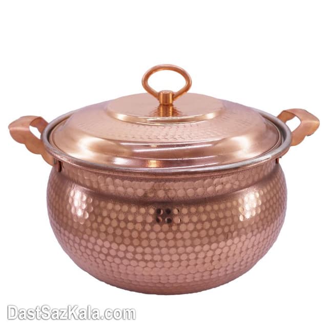 قابلمه مسی اصل زنجان مدل تیانچه شکمی 6 نفره بزرگ کد PA-58