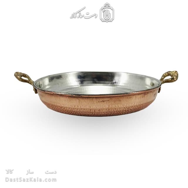 ماهیتابه مسی بزرگ زنجان 23 سانتی دسته برنجی کد AH-156