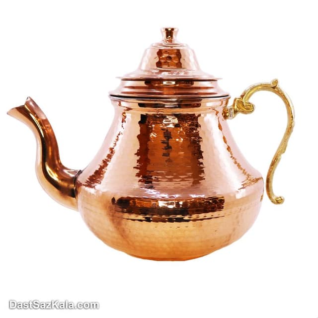 کتری مسی زنجان چکش کاری شده مدل گلابی کد SSH-27