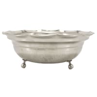 آجیل خوری مسی سفید سه پایه کوتاه جدید 25 سانتیمتری کد AH-93