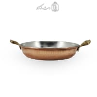 ماهیتابه مسی متوسط زنجان 19 سانتی دسته برنجی کد AH-157