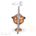 آجیل خوری مسی درب دار30 سانتی کد HSH-11