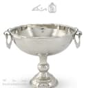 آجیل خوری مسی زنجان روکش سفید گوشواره ای 18سانتی کد AH-54