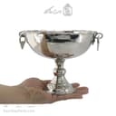 آجیل خوری مسی زنجان روکش سفید گوشواره ای 18سانتی کد AH-54