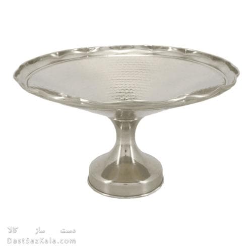 آجیل خوری مسی زنجان با روکش کروم مدل دیبا 27 سانتی کد AH-43