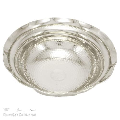 آجیل خوری مسی سفید سه پایه کوتاه جدید 25 سانتیمتری کد AH-93