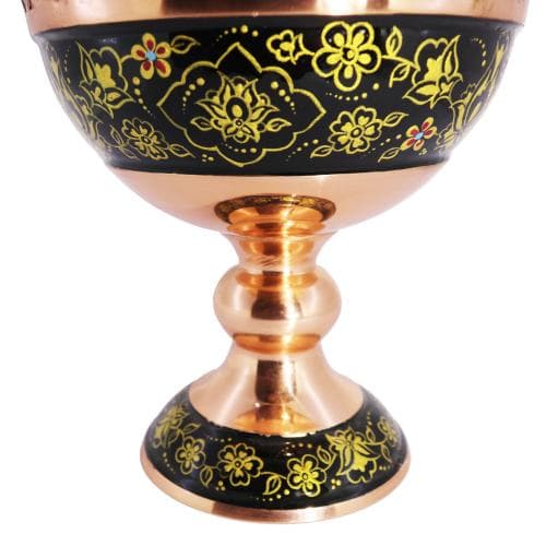 آجیل خوری مسی پایه دار میناکاری پرداز نانو شده کد MJ-43