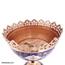 آجیل خوری مسی میناکاری پایه دار طرح پرداز بزرگ کد MJ-49