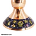 آجیل خوری مسی میناکاری پایه دار طرح پرداز بزرگ کد MJ-49