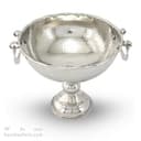 آجیل خوری مسی پایه دار سفید مدل گوشواره ای 20 سانتی کد AH-55