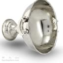 آجیل خوری مسی پایه دار سفید مدل گوشواره ای 20 سانتی کد AH-55