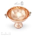 آجیل خوری مسی پایه دار مدل گوشواره ای قطر 18 سانتی کد AH-46