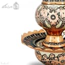 آفتابه لگن مسی الماس تراش نقره کوب جلال مدل توپی کد MJ-119