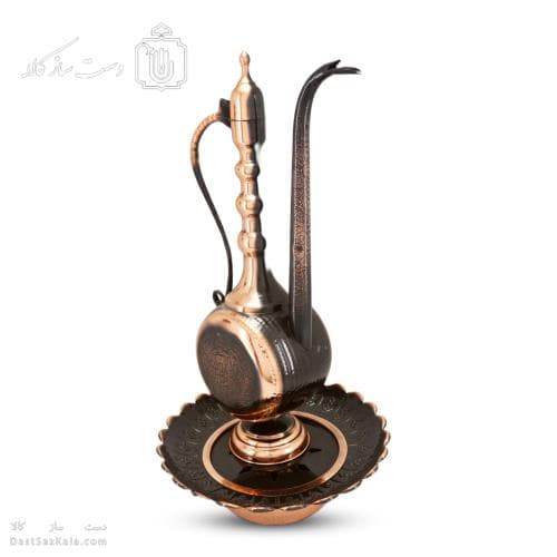 آفتابه لگن مسی سیاه قلم کاری شده زنجان کد MJ-122