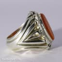 انگشتر مردانه عقیق یمنی اصل با رکاب شیخ احمد زنجانی RN-25