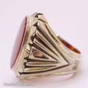 انگشتر مردانه عقیق کهنه اصل با رکاب شیخ احمد تک اشک RN-41