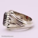 انگشتر مردانه گارنت سرخ با رکاب شیخ احمد تک اشک RN-32