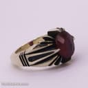 انگشتر مردانه یاقوت سرخ اصل با رکاب تک چنگ دست ساز RN-34