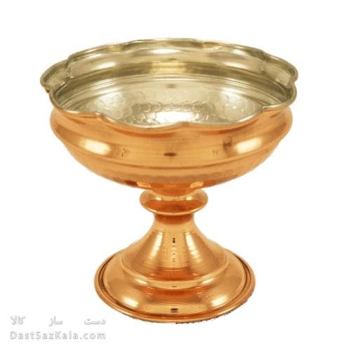 بستنی خوری مسی زنجان مدل پایه دار 10سانتیمتری AH-59