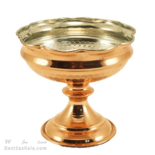 بستنی خوری مسی زنجان مدل پایه دار 10سانتیمتری AH-59