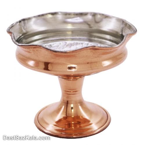 بستنی خوری مسی زنجان پایه دار کد PA-49