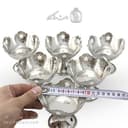 بستنی خوری مسی سفید زنجان مدل ستاره ای 8 سانتیمتری کد AH-63