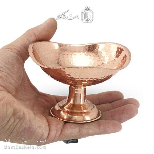 ست هفت سین و بستنی خوری مسی پایه دار سه گوش 6 عددی AH-108