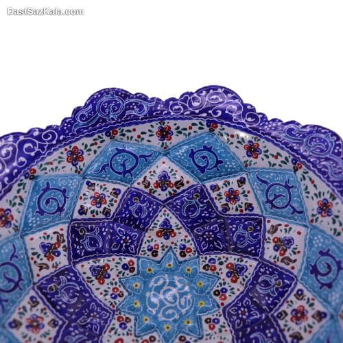 بستنی خوری میناکاری مسی پایه دار 14 سانتی کد LT-83