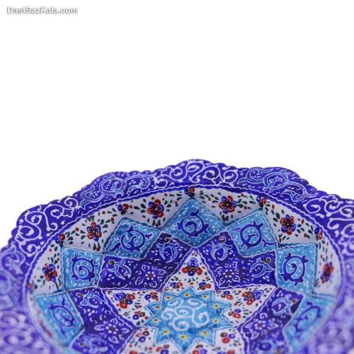 بستنی خوری پایه دار میناکاری مسی 12 سانتی کد LT-85