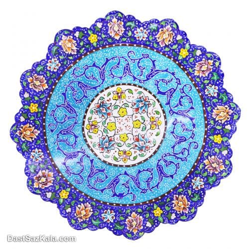 بشقاب دیوارکوب میناکاری مسی 20 سانتی کد LT-21