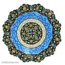 بشقاب دیوارکوب و شیرینی خوری میناکاری مسی 25 سانتی کد LT-24