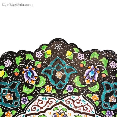 بشقاب دیوارکوب مسی میناکاری 20 سانتی کد LT-23