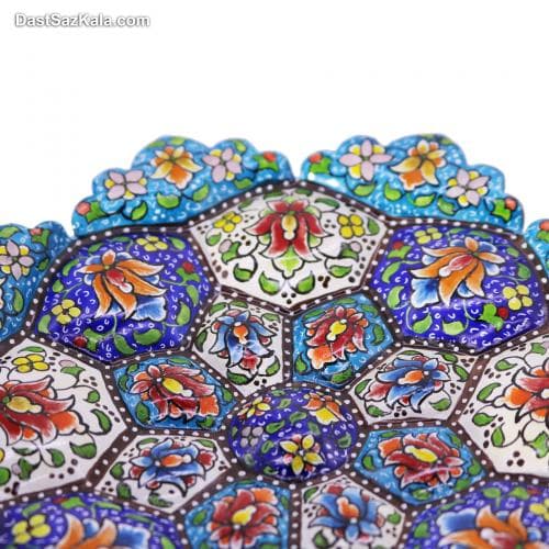 بشقاب و دیوارکوب میناکاری شده مسی 16 سانتی کد LT-31