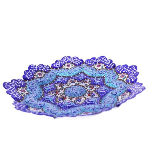 بشقاب دیوارکوب میناکاری مسی 16 سانتی کد LT-113