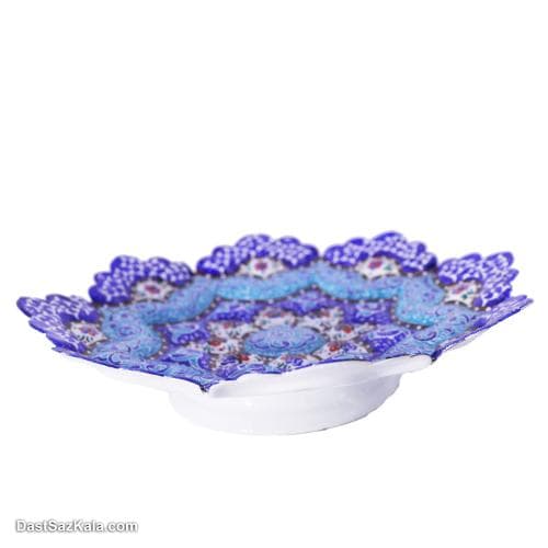 بشقاب دیوارکوب میناکاری مسی 16 سانتی کد LT-113