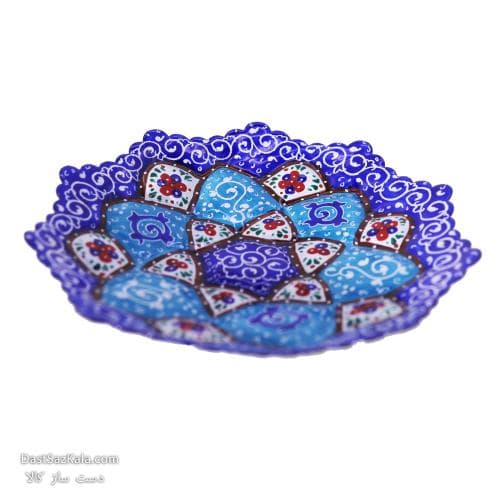 بشقاب دیوارکوب مسی میناکاری کوچک کد LT-102