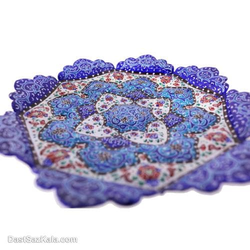 بشقاب دیوارکوب میناکاری مسی 16 سانتی کد LT-111