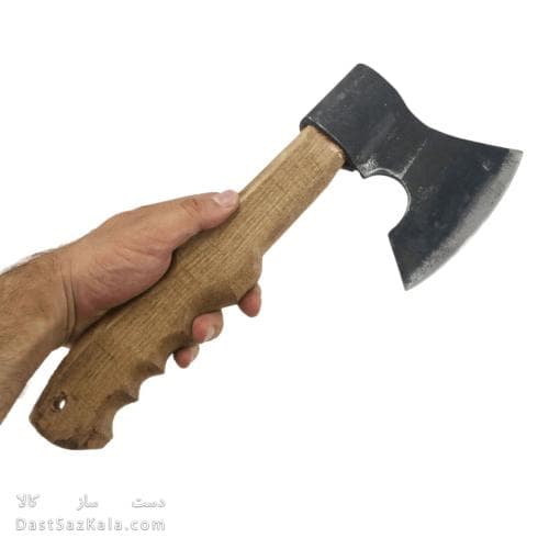 تبر دست ساز زنجان دسته چوبی 38 سانتیمتری کد MN-96