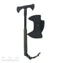 تبر دو طرفه دسته بلند کمپینگ رنگ مشکی 47 سانتیمتری کد MN-98