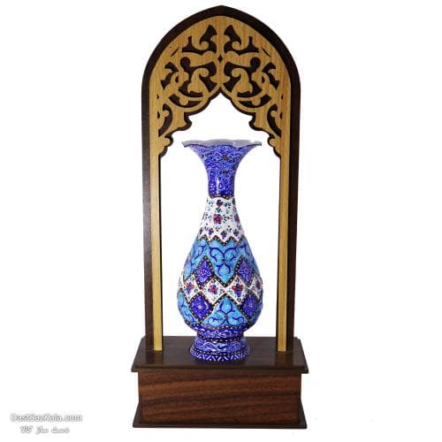 تندیس گلدان میناکاری طرح سپاس کد LT-68