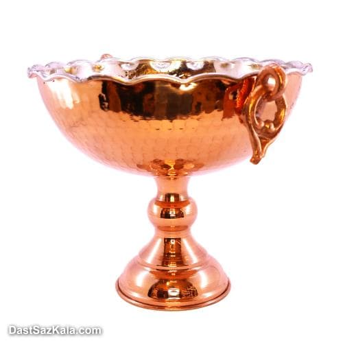 میوه خوری مسی بزرگ پایه دار زنجان سایز 5 کد SHH-79