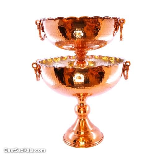 میوه خوری مسی پایه دار زنجان 5 عددی در 5 سایز کد SHH-80