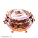 میوه خوری مسی سه پایه زنجان 3 عددی در 3 سایز کد SHH-84