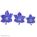 دیوارکوب میناکاری مسی طرح برگ مجموعه 3 عددی کد LT-109