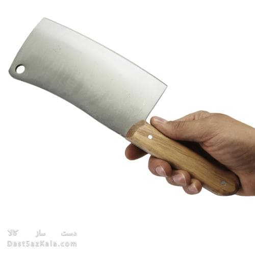 ساطور استیل مروارید زنجان دسته چوبی کد MN-62